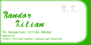 nandor kilian business card